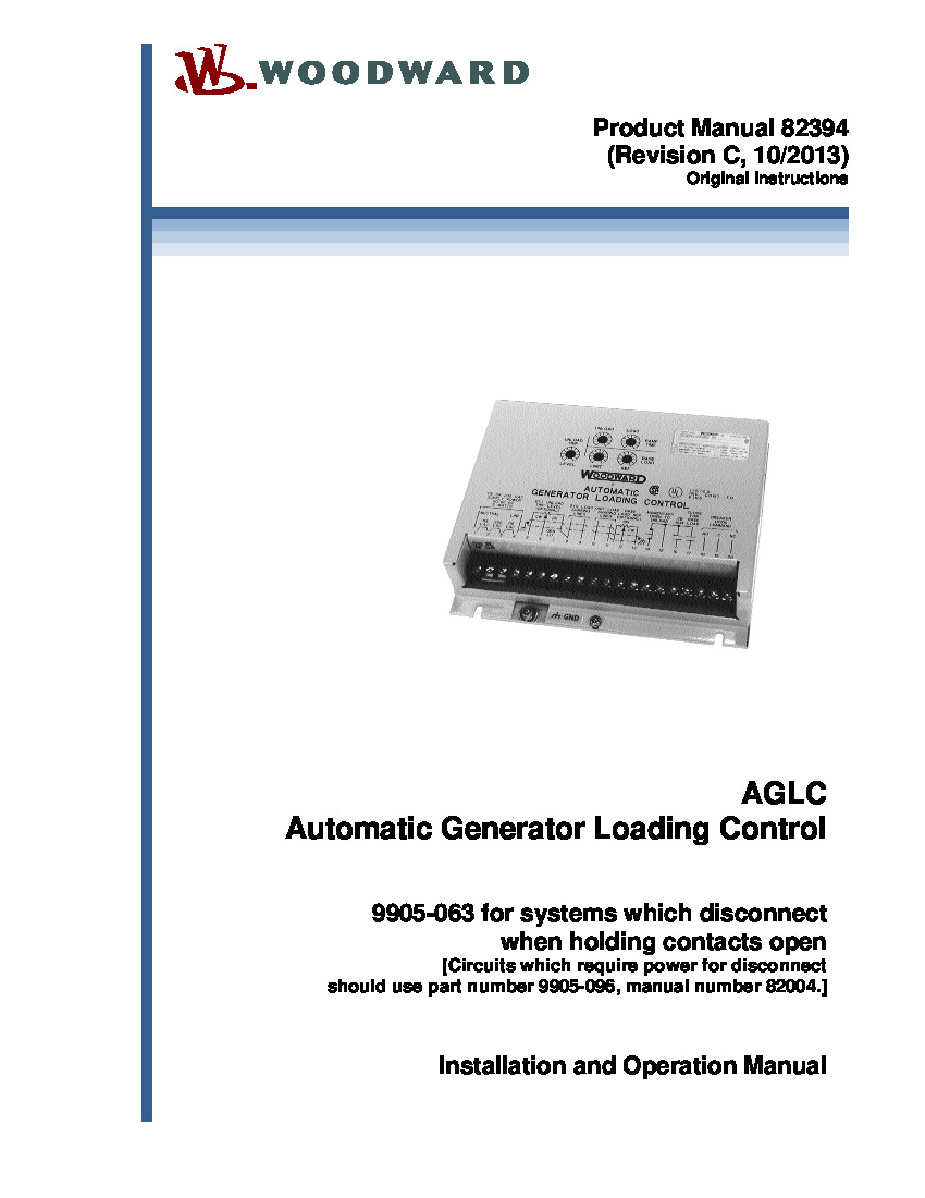 First Page Image of AGLC 9905-063 Manual 82394.pdf